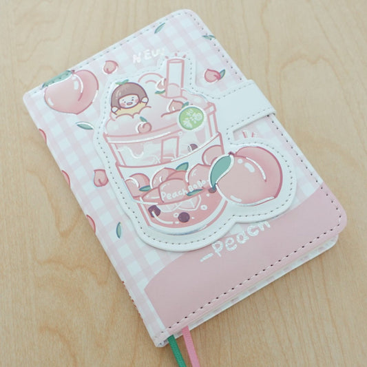 peach bob notebook kawaii diary