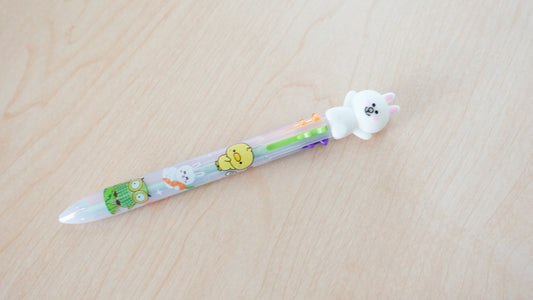 6 Color Bunny Retractable Ballpoint Pen