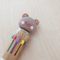 10 Color Teddy Bear Retractable Ballpoint Pen