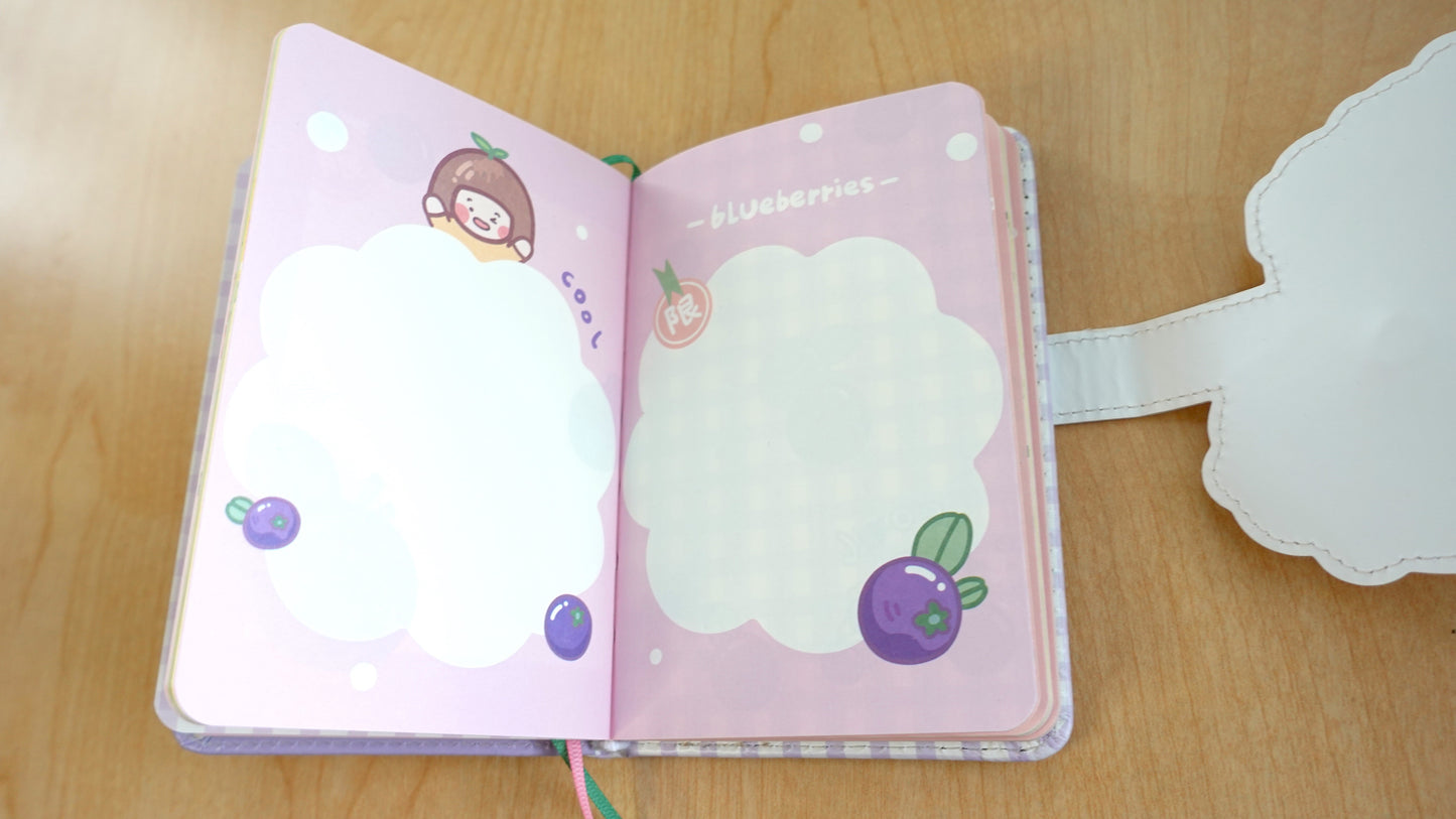 Blueberry Boba Mini Notebook (Size: 6x4x0.5 inches)
