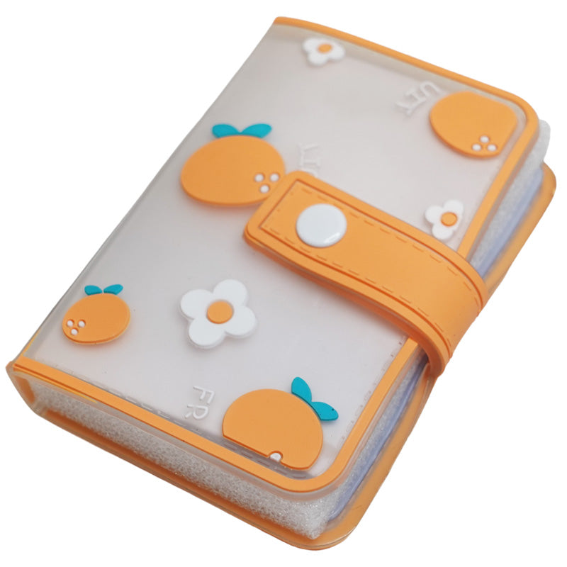 Orange card and photo case binder